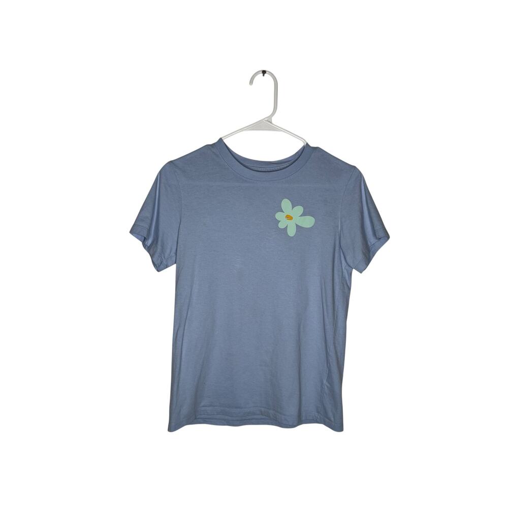 NIKE Kid's The Nike Tee Floral Print LIght Blue & Yellow Size XL